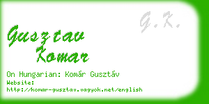 gusztav komar business card